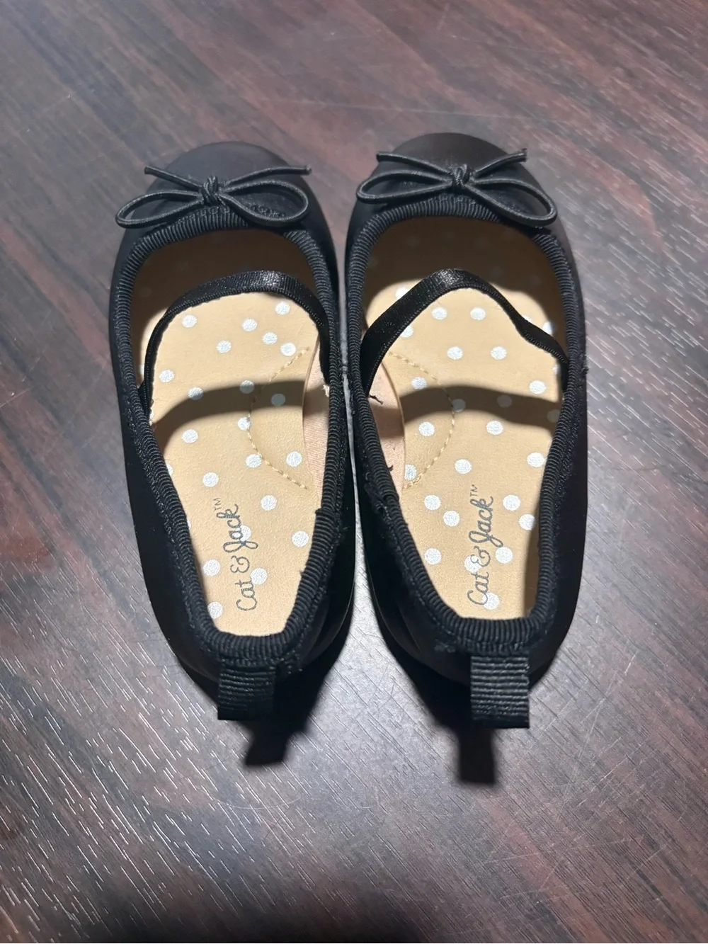 Cat & Jack Nora 2.0 Slip On Black Ballet Flats Dress Shoes Size 6